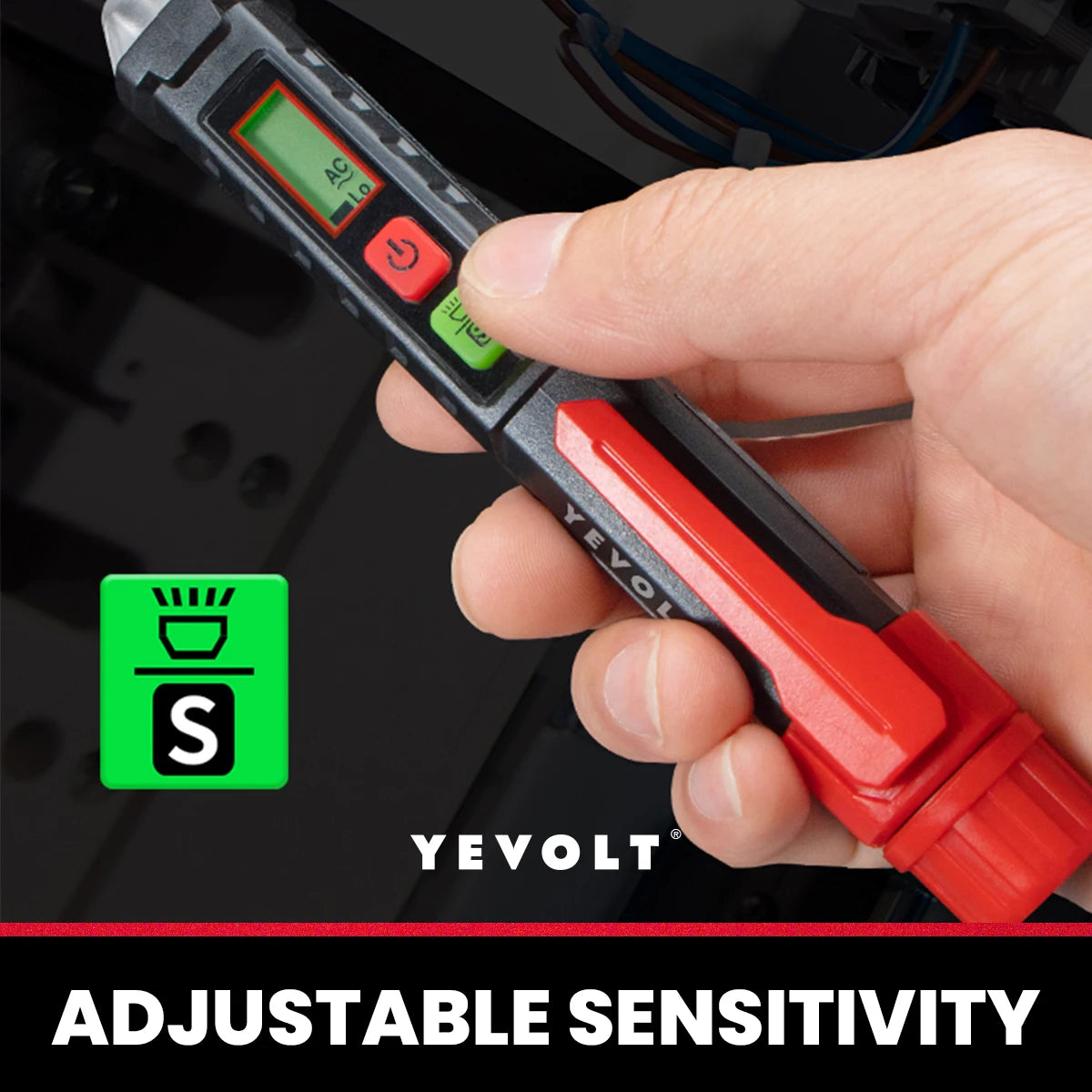 YEVOLT TA13A/TA11B+ Non-Contact NCV Voltage Tester Pen 12V~1000V AC Flashlight LCD Display Buzzer Alarm Live/Null Wire Tester