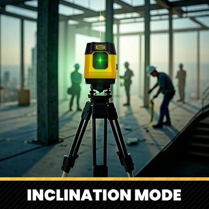 Nível de laser verde de 2 linhas YEVOLT YVGLL4XS2G com base magnética - autonivelante horizontal vertical para construção civil e marcenaria
