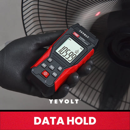 Tacómetro digital sin contacto/2 en 1 YEVOLT TA500A/TA500C, sensor fotográfico láser sin contacto o medidor de contacto, medidor de velocidad y RPM
