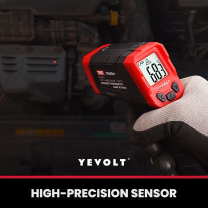 Termômetro infravermelho digital série YEVOLT TA600+, portátil, sem contato, infravermelho, laser, pistola de calor, temperatura, tela HD para cozinhar