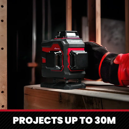 Nível a laser comercial de 360° x4 com 16 linhas YEVOLT YVGLL4XS16, nível de solo + varredura vertical, layout de piso de mármore, precisão de 30 m de longo alcance