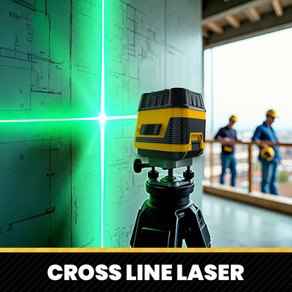 YEVOLT Cross Line Laser Level Red/Green Self-leveling DIY 2-Line Efficient Layout and Alignment Measuring - YVRLL4XS2/YVGLL4XS2