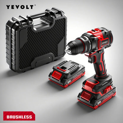 YEVOLT YVGCB20JY Series 20V Brushless Electric Drill Li-ion Compact Cordless Driver High Speed Handheld Screwdriver Power Tools