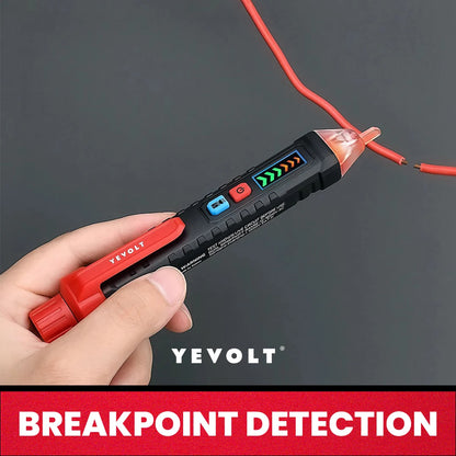 Comprobador de voltaje CA sin contacto YEVOLT TA881A, 12-1000 V CA, linterna LED, alarma sonora para determinar si hay cables con corriente o sin corriente