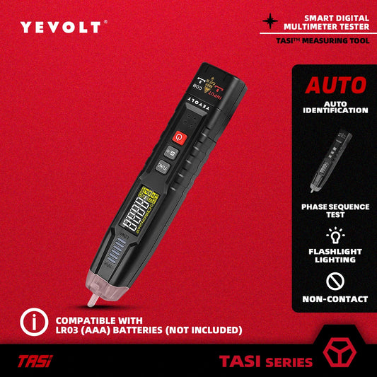 YEVOLT TA13C Auto-Ranging Pen Multimeter -  NCV/Phase Sequence, VA Color Screen, 600V AC/DC, Diode/Continuity Voltage Tester