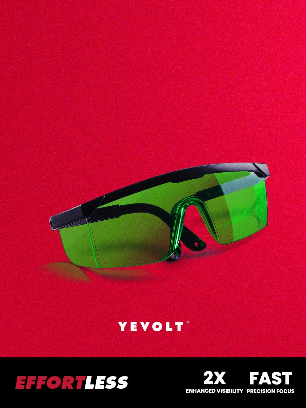 Óculos de aprimoramento a laser verde YEVOLT YVLLEGG2 para proteção de nível de laser, ferramenta ajustável de segurança para os olhos