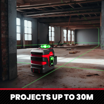 Nível a laser verde YEVOLT, 12/16 linhas, autonivelante, 360°, ferramenta de medição 3D/4D - Tripé de 1,5 m - Série YVGLL4XS