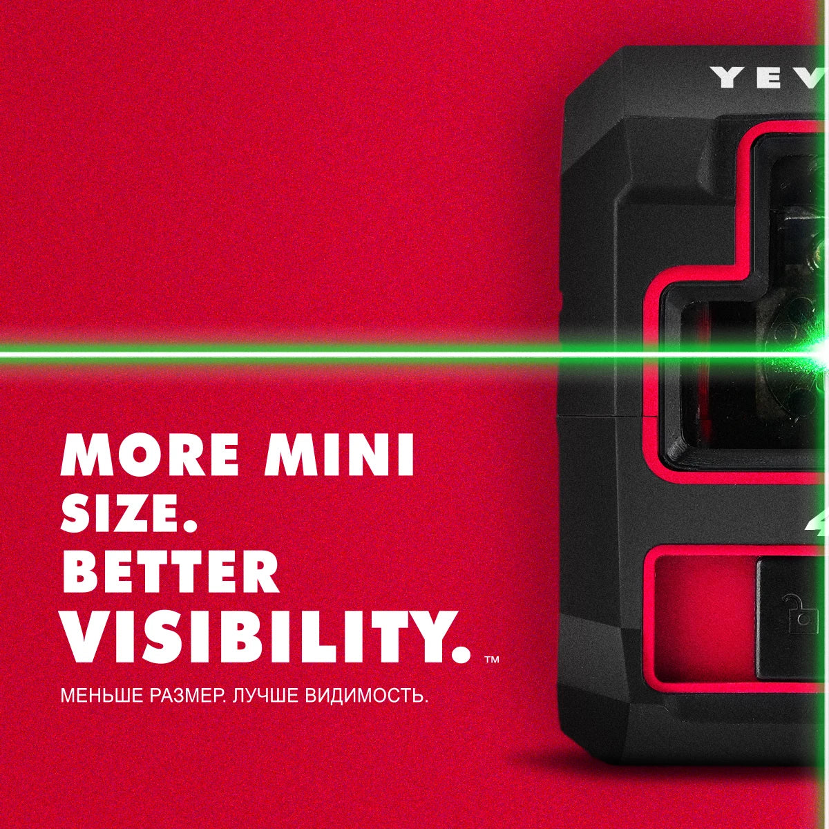 Kit de linhas cruzadas verdes YEVOLT Laser Level YVGLL4XS2 de 2 linhas - Suporte magnético, nivelamento automático, layout e ferramentas de medição de alinhamento