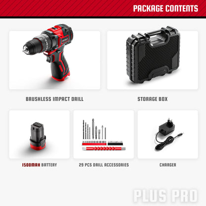 YEVOLT YVGCB16JY Series 16V Brushless Electric Drill Li-ion Compact Cordless Driver High Speed Handheld Screwdriver Power Tools